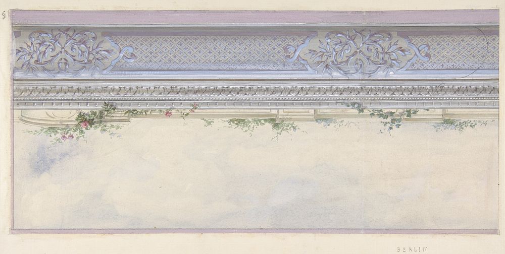 Design for the Decoration of a Ceiling Cove in the Hôtel de Pless, Berlin