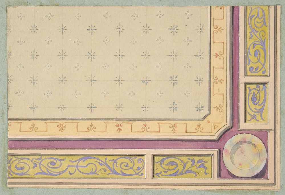 Design for a ceiling by Jules Edmond Charles Lachaise and Eugène Pierre Gourdet