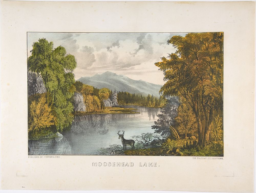 Moosehead Lake, Maine, publisher Currier & Ives