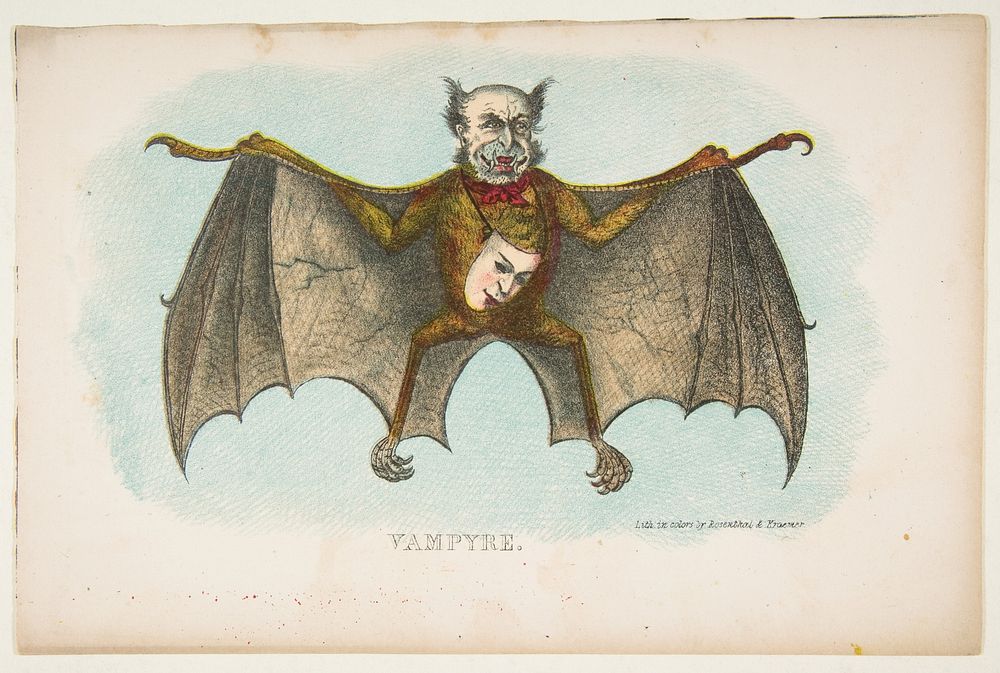 Vampyre, from The Comic Natural History of the Human Race by Henry Louis Stephens
