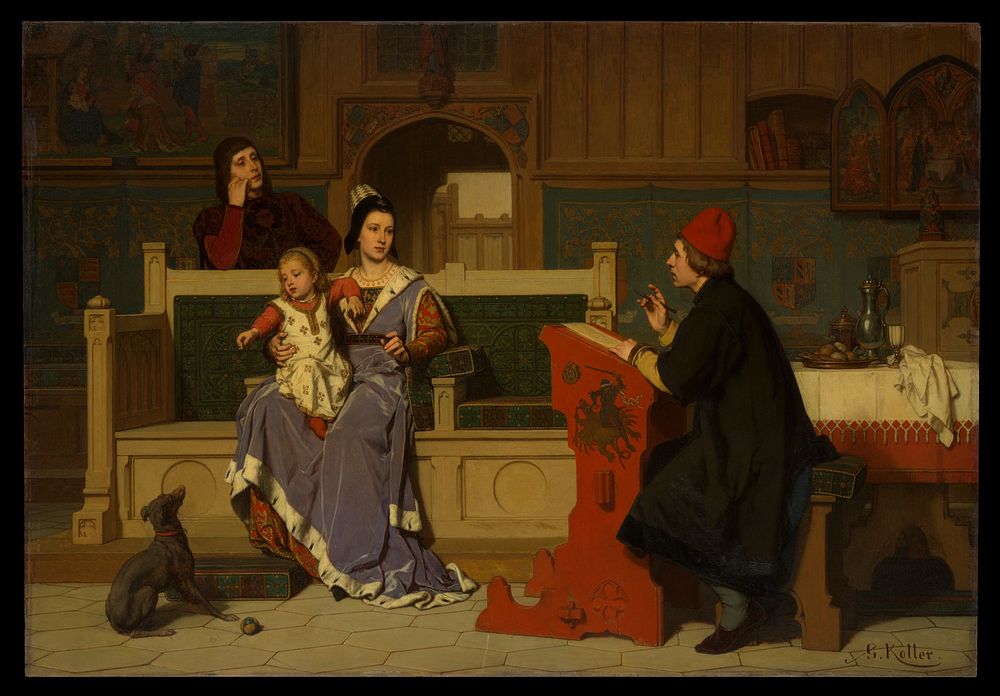 Hugo van der Goes Painting the Portrait of Mary of Burgundy by Wilhelm (Guillaume) Koller