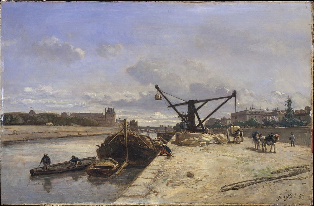 View from the Quai d'Orsay by Johan Barthold Jongkind