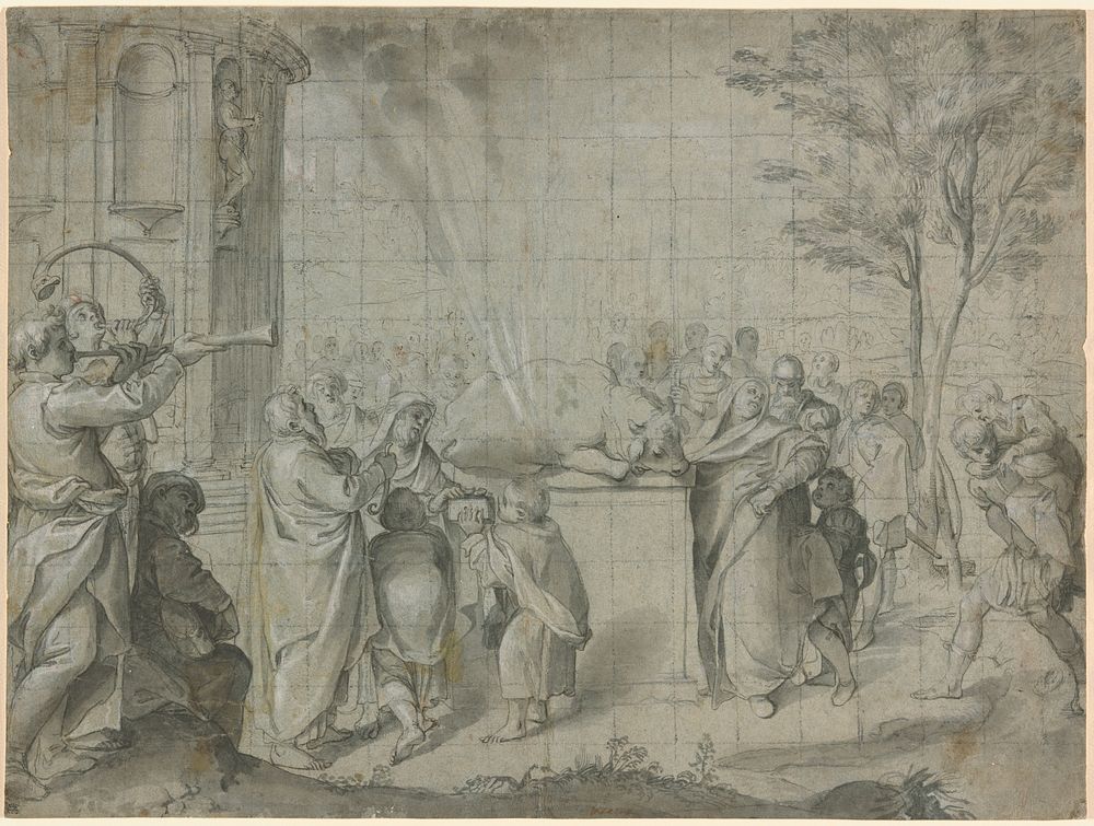 The Sacrifice of Pelias to Neptune by Agostino Carracci