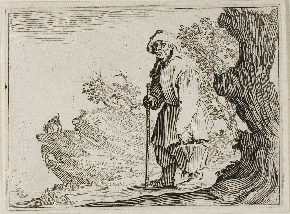 The Peasant Carrying his Bag, from The Caprices by Jacques Callot