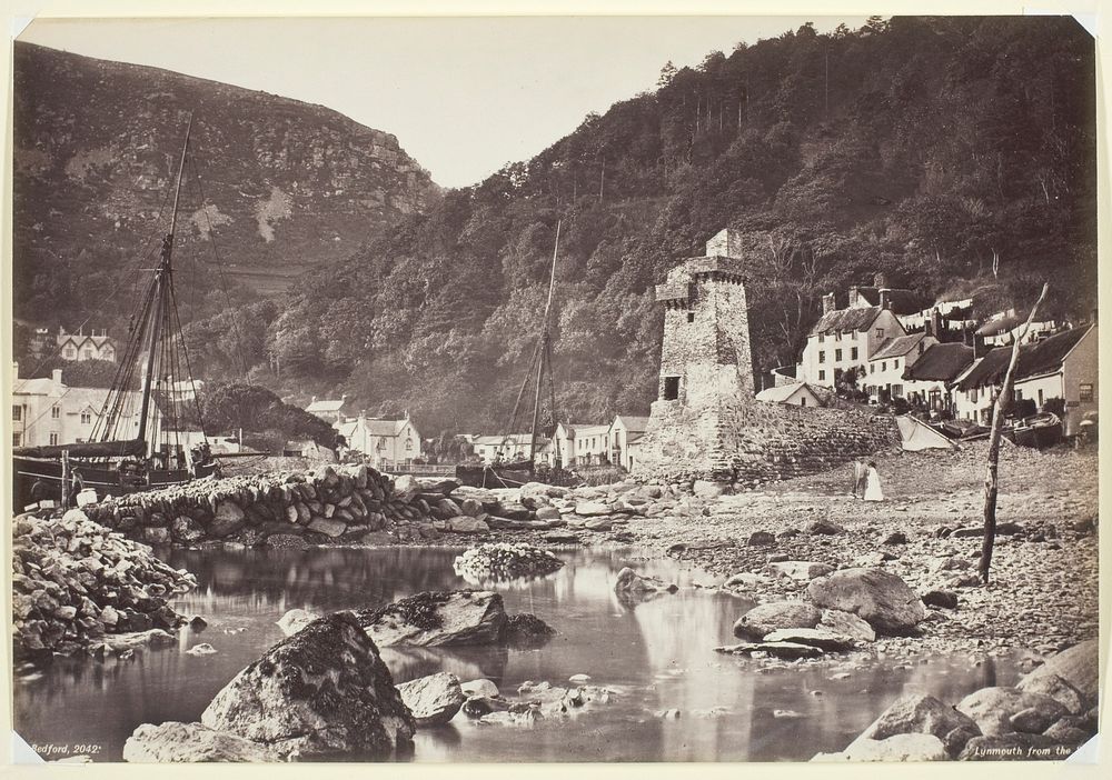 Lynmouth from the Sea by Francis Bedford