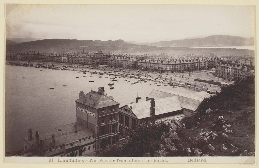 Llandudno-The Parade from above the Baths by Francis Bedford