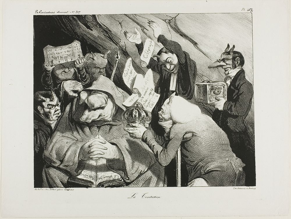 Temptation, plate 453 by Honoré-Victorin Daumier