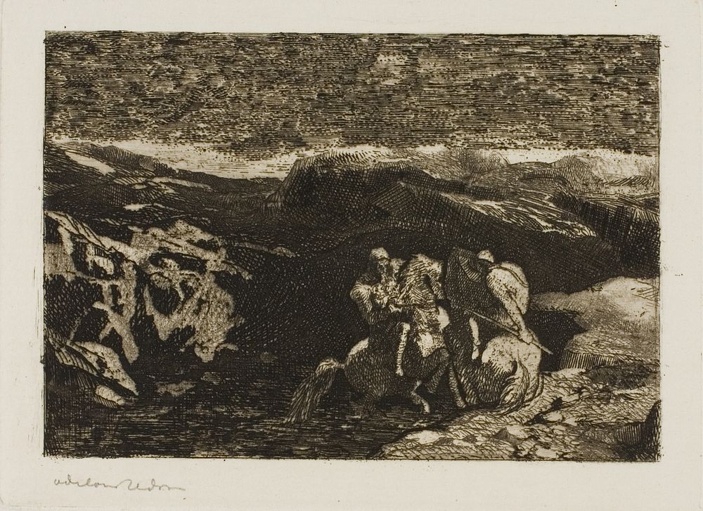 Horsemen in Combat by Odilon Redon