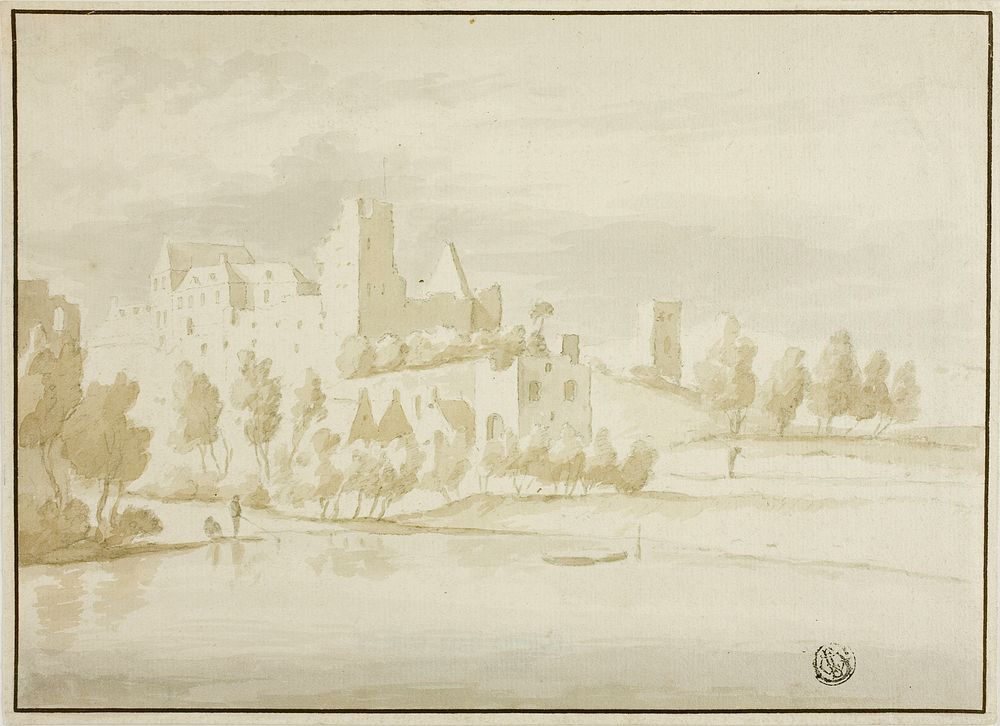 Castle Van Valkenburg by Style of Jacob van der Ulft