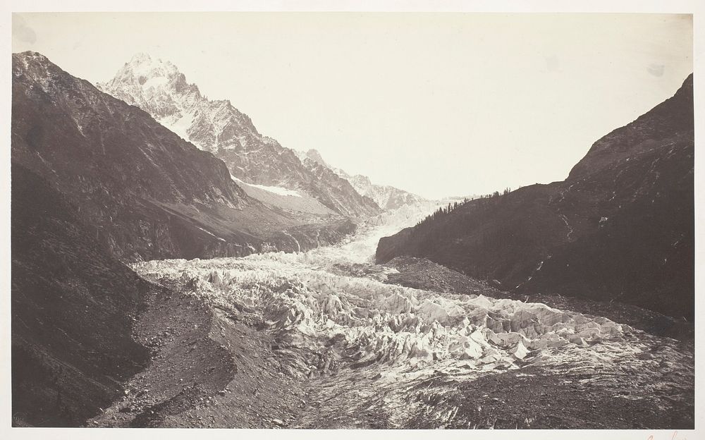 Savoie 48. Aiguille et glacier d’Argentières (Savoy 48. The Needle and the Argentières Glacier) by Auguste-Rosalie Bisson