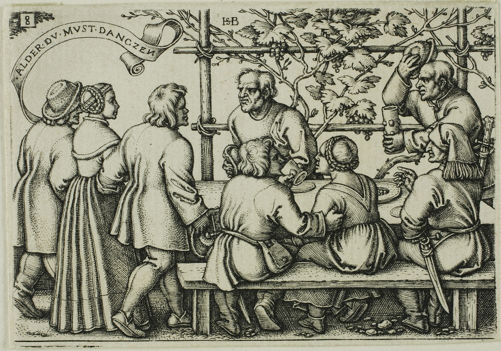 Peasants' Feast, plate 8 from the Peasants' Feast or the Twelve Months by Hans Sebald Beham
