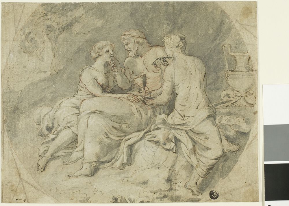 Lot and His Daughters by Follower of Charles Le Brun