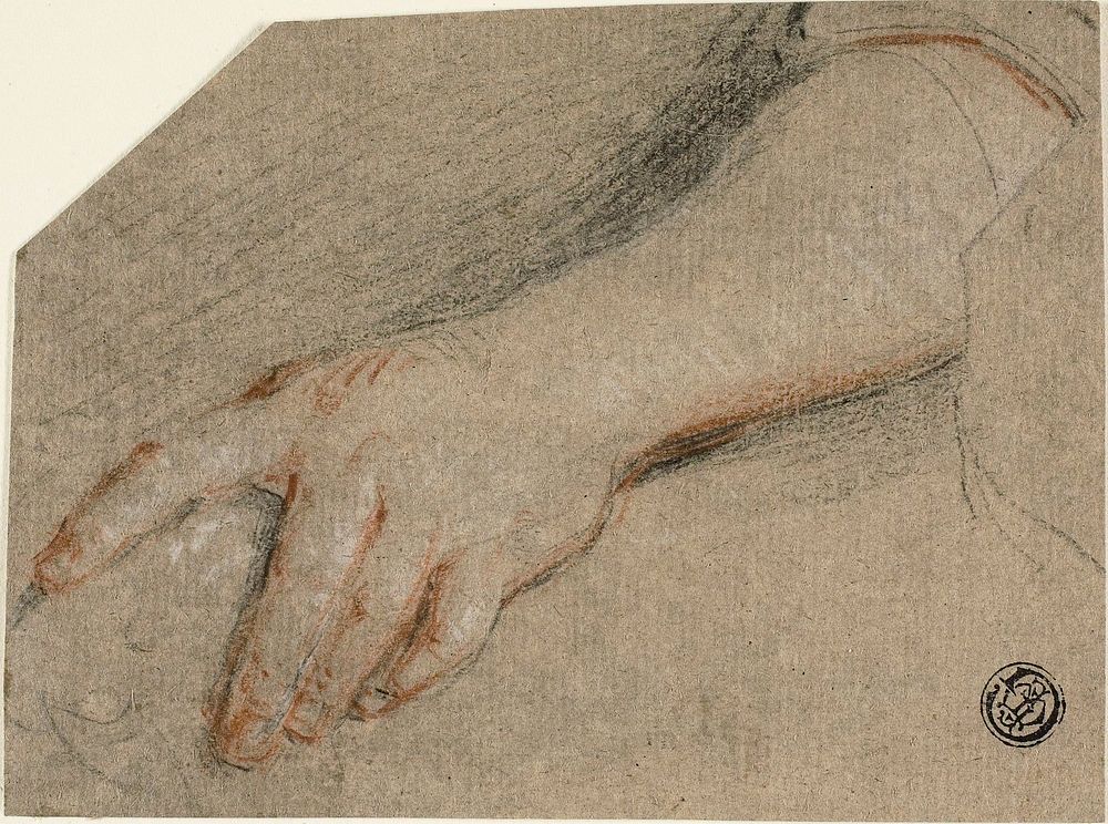 Hand Pointing and Forearm by Antoine Coypel