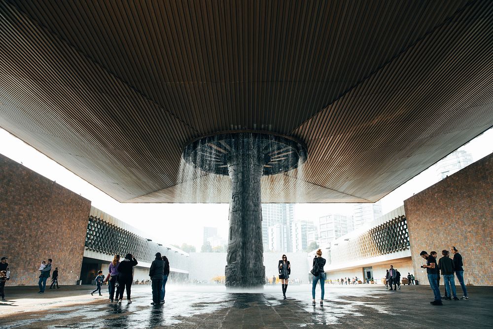 This dazzling water structure is found at the Museo De Antropologia in Mexico City.