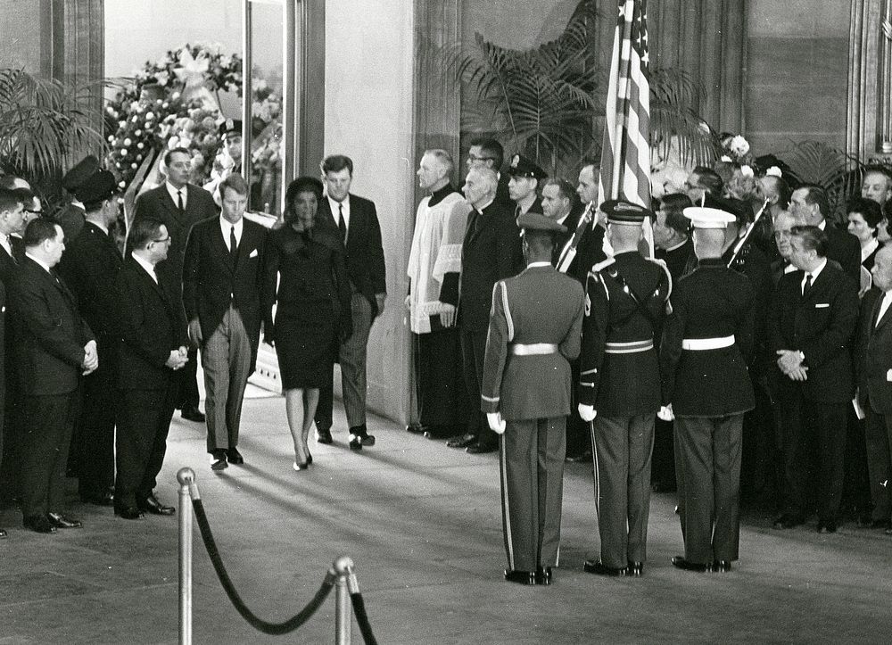 John F. Kennedy Lying in State November 25, 1963Jacqueline Kennedy and her brothers-in-law, Attorney General Robert Kennedy…