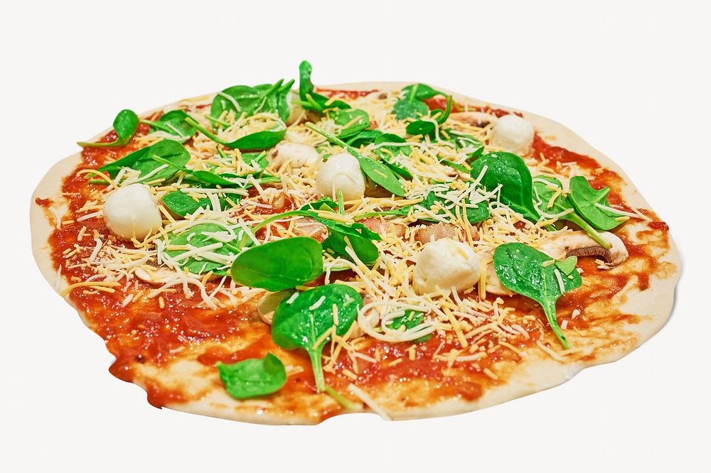 Vegetable pizza, isolated design