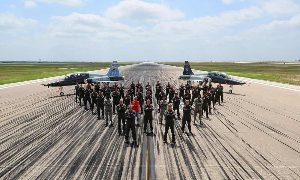 Members of the 87th Flying Training Squadron celebrated the squadron’s centennial at Laughlin Air Force Base, Texas, Aug.…