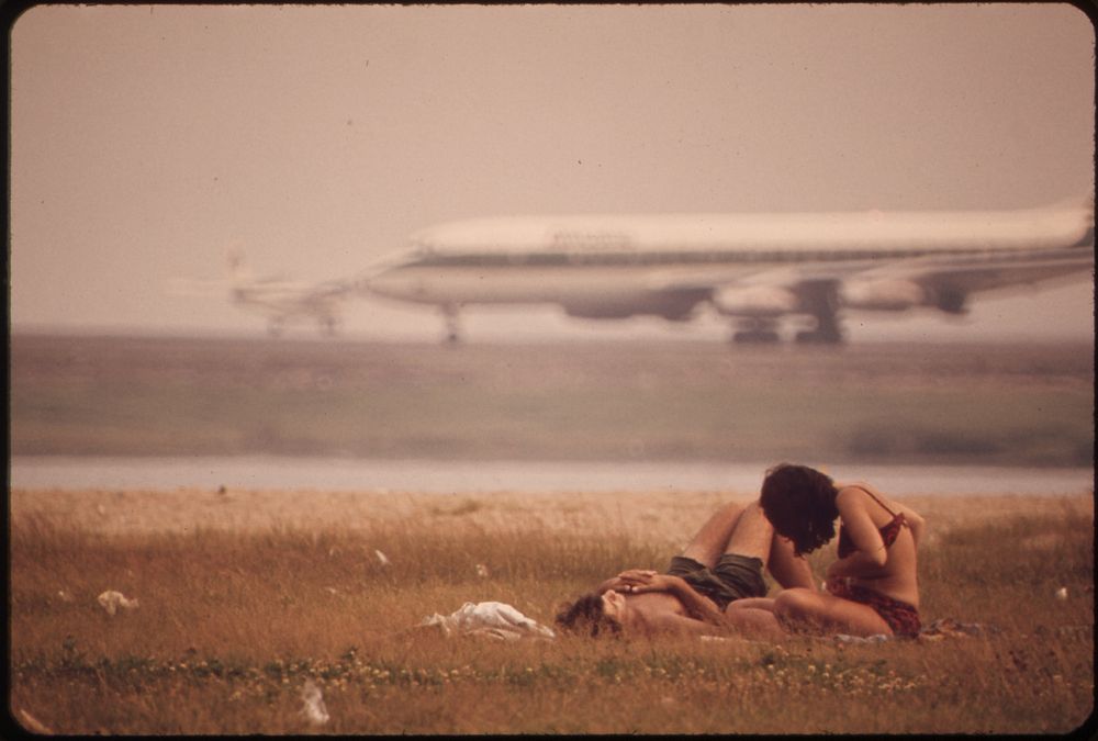 Constitution Beach - Within Sight and Sound of Logan Airport's Takeoff Runway 22r. Original public domain image from Flickr