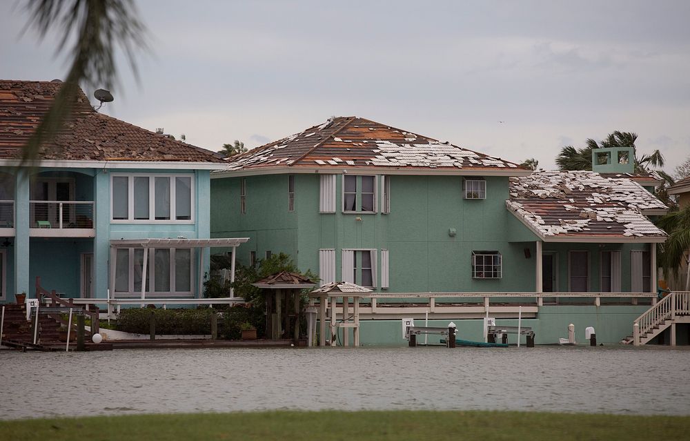 Extensive property damage can be seen in the wake of Hurricane Harvey which made landfall along the Texas coast, August 26…
