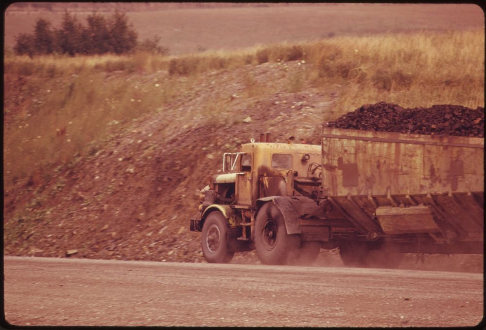 Coal Hauling Truck on Route #519, 07/1974. Original public domain image from Flickr