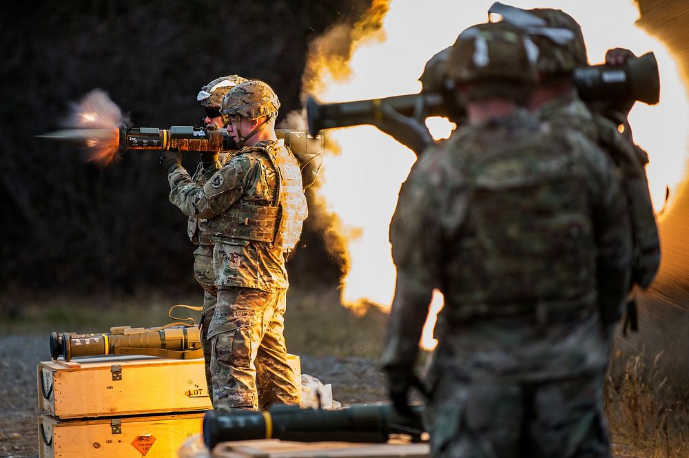 U.S. Army 1st Lt. Gerard Holodak, with the 17th Combat Sustainment Support Battalion (CSSB), fires an M136E1 AT4-CS confined…