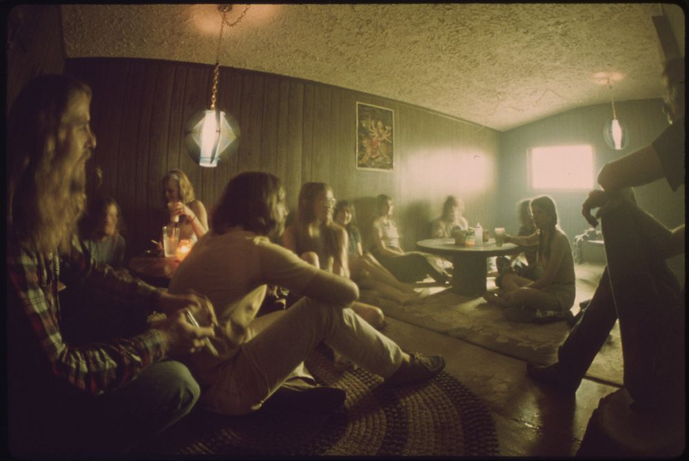 Den behind a Store Which Caters to the Teenage Group in Leakey, Texas, near San Antonio, 05/1973. Original public domain…