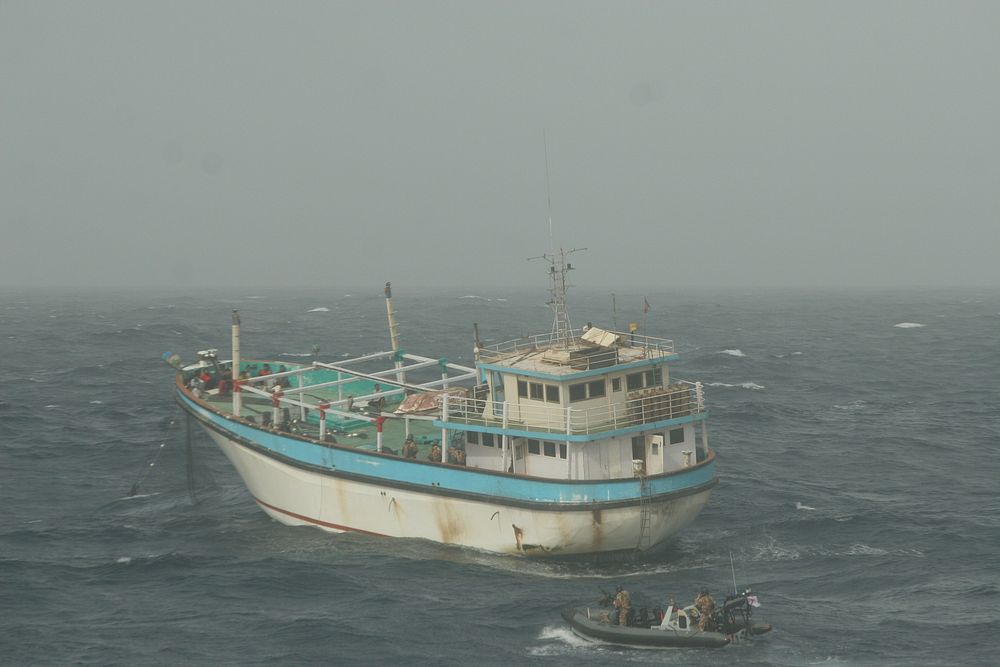 Coalition forces from Combined Task Force 150 seize a vessel carrying approximately 10 tons of illegal narcotics in the Gulf…