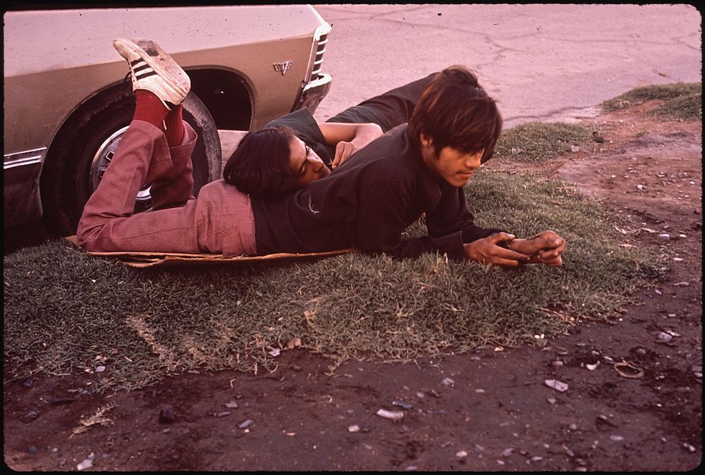 Teenagers of the Second Ward, the Spanish-Speaking Section of El Paso, 06/1972. Photographer: Lyon, Danny. Original public…