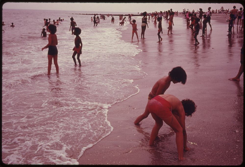 Children at the Beach in Reis Park, Brooklyn, New York City the Inner City Today Is an Absolute Contradiction to the Main…