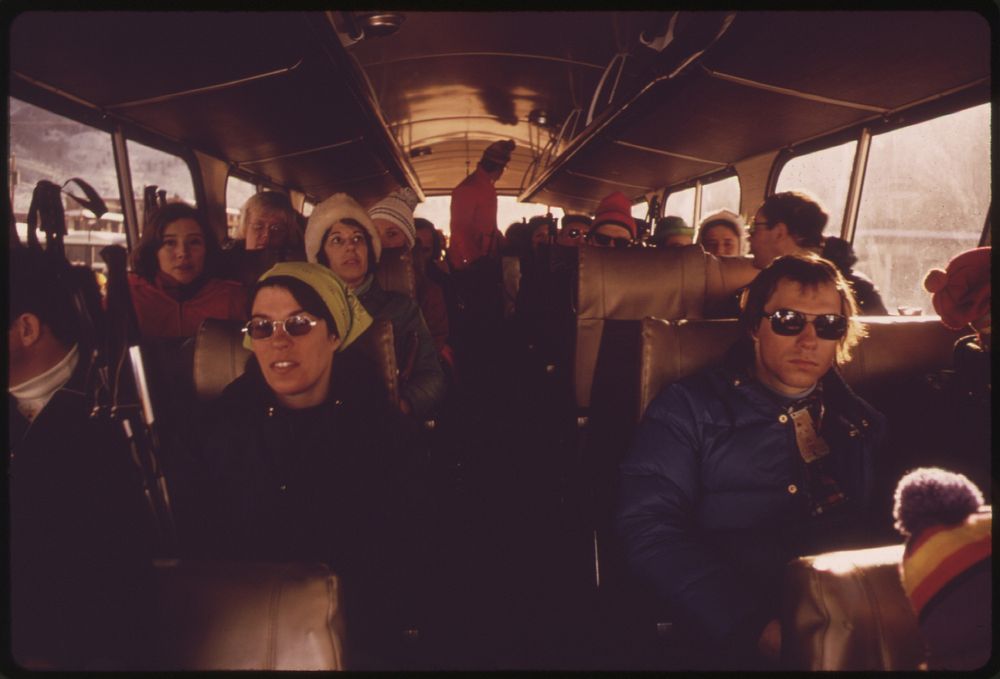 The Aspen Ski Association Provides Free Bus Service to the Different Ski Areas. the Longest Ride Is 30 Minutes 01/1974.…