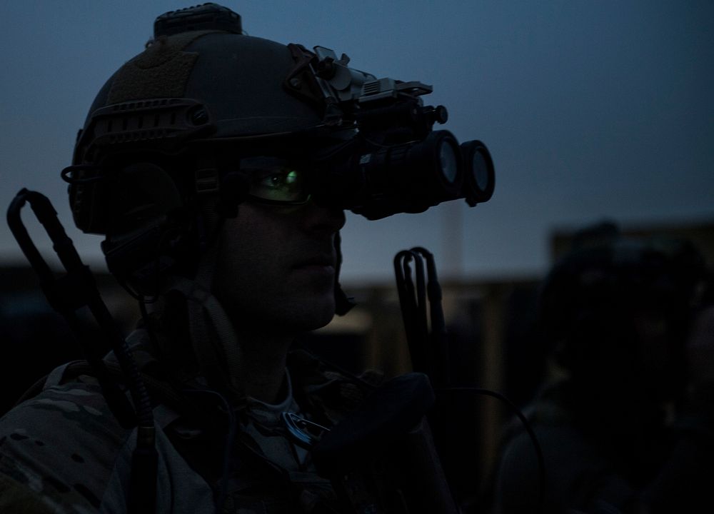 A U.S. Air Force combat rescue officer assigned to the 83rd Expeditionary Rescue Squadron, Bagram Airfield, Afghanistan…