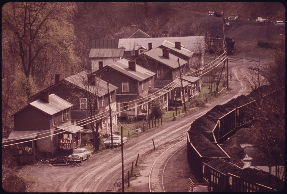Closeup of an Old Coal Company Mining Town of Red Ash Virginia, near Richards in the Southwestern Part of the State.