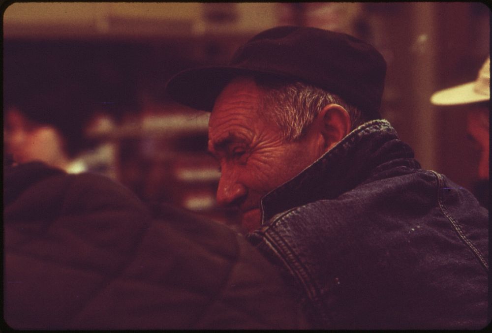 The Local Cil Delivery Man Having Coffee at Poole's Rexall Drugstore in Rockport 02/1973. Photographer: Parks, Deborah.…