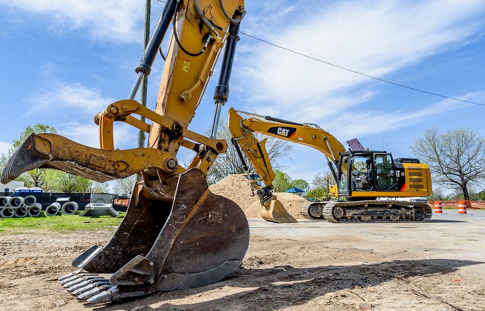 Town Creek Culvert work begins on wetlands at Town Common, April 6, 2018. Original public domain image from Flickr