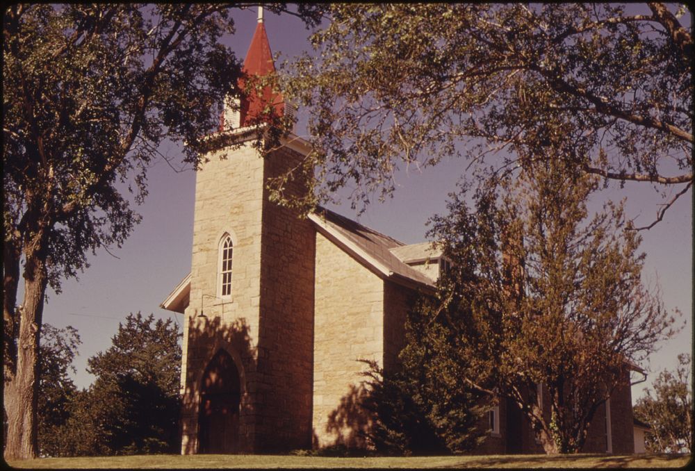 St. Patrick's Catholic Church Outside Atchison, Kansas, Is an Example of Native Stone Pioneer Architecture.