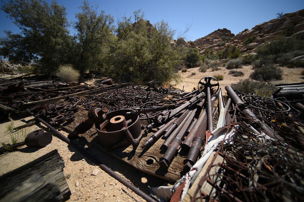Various metal scraps at Keys Ranch