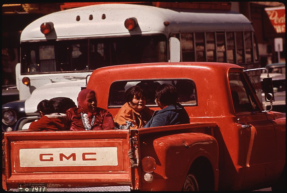 Navajos in Town For Saturday Morning Shopping. Photographer: Eiler, Terry. Original public domain image from Flickr