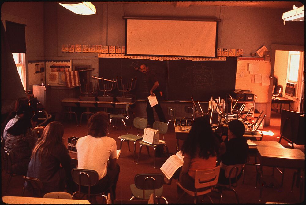 Training Class For Havasupai Teachers in Reading and Language Instruction Methods. Photographer: Eiler, Terry. Original…