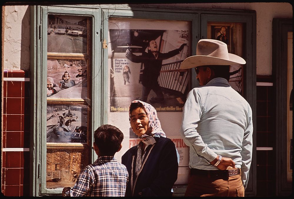 Navajos in Town For Saturday Morning Shopping. Photographer: Eiler, Terry. Original public domain image from Flickr