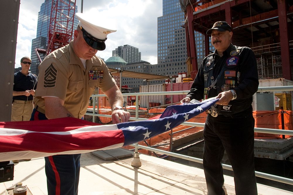 WTC Flag Raising for Warrior Games