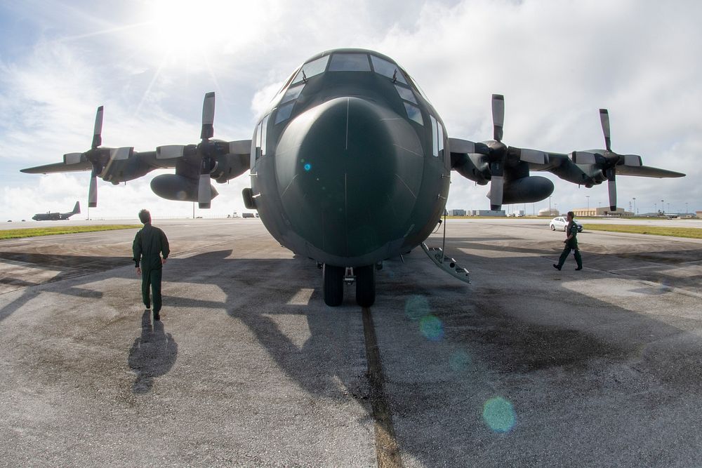 A Japan Air Self-Defense Force (Koku Jietai) C-130 Hercules, known as 'Santa 48,' from Komaki Air Base, Japan, is seen prior…