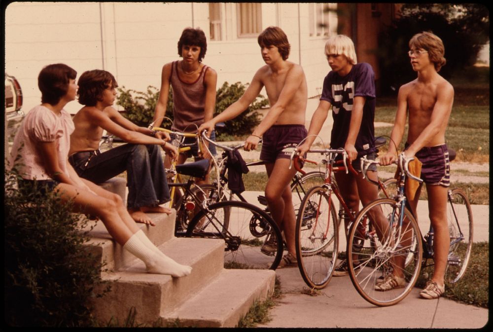 Youths Congregate Around the Front Steps of a Home in New Ulm, Minnesota, to Decide What to Do on a Summer Day. The Town Is…