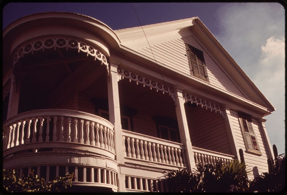 A Typical Bahamian-Style Residence of Key West. Many of the Older Houses Were Built by Ship's Carpenters Using the Wood of…