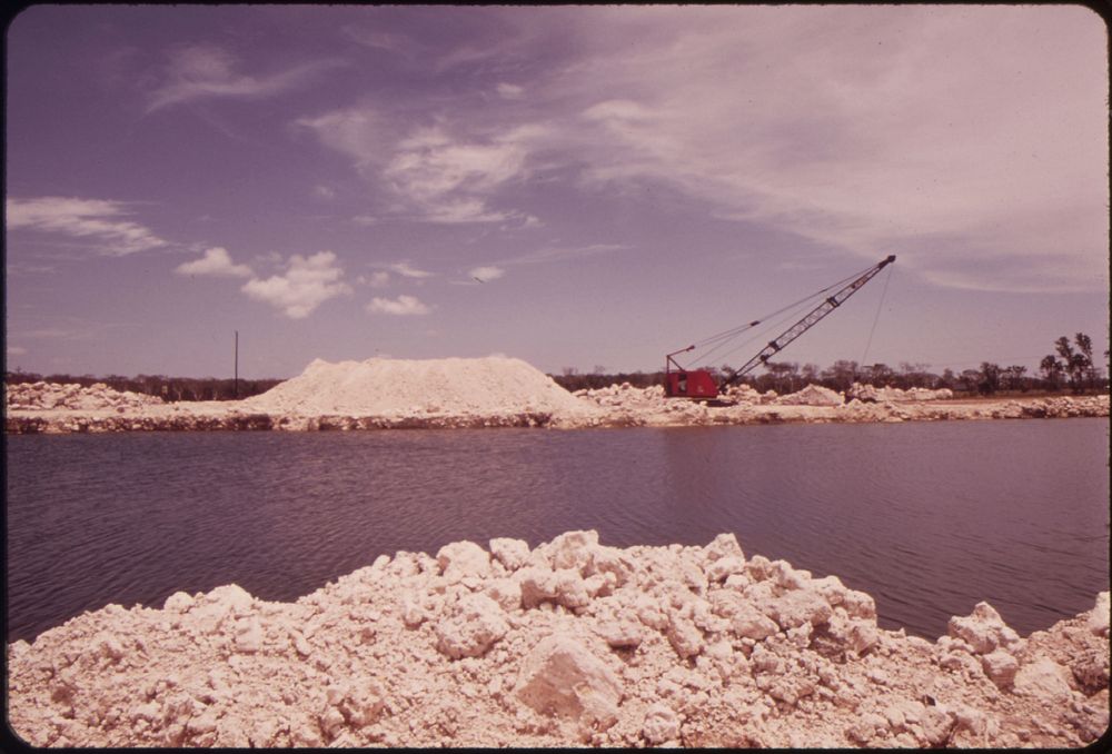 Scene Across a Channel Dug by a Dragline at North Key Largo. This Procedure Is Regulated by the State Government, But Many…