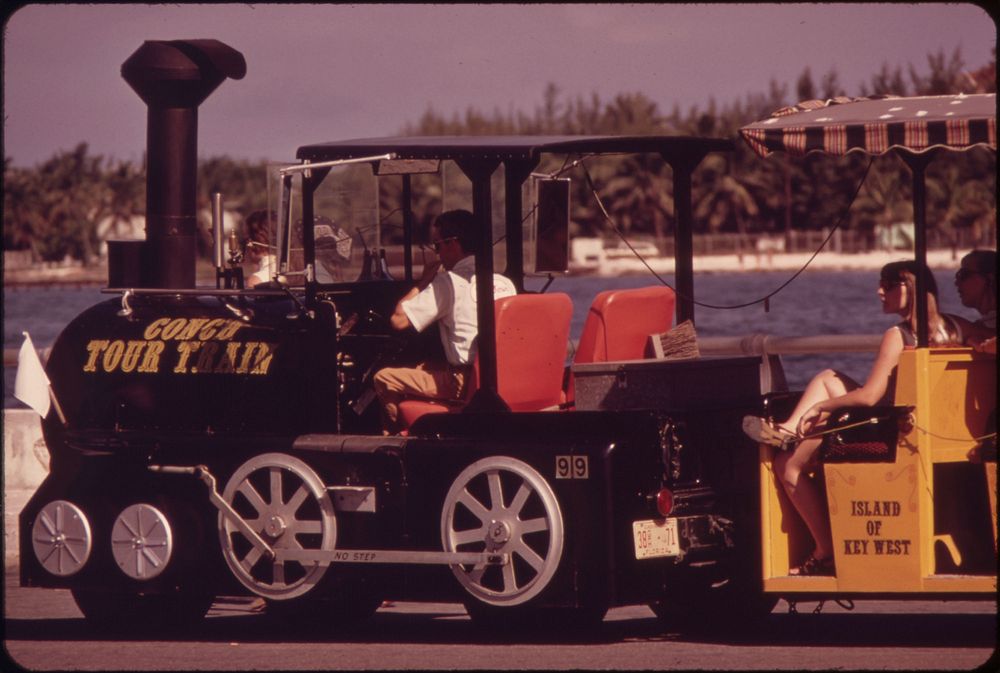The Conch Tour Train Takes Visitors on a Fourteen Mile Circuit of the City and the Naval Base. Photographer: Schulke, Flip…