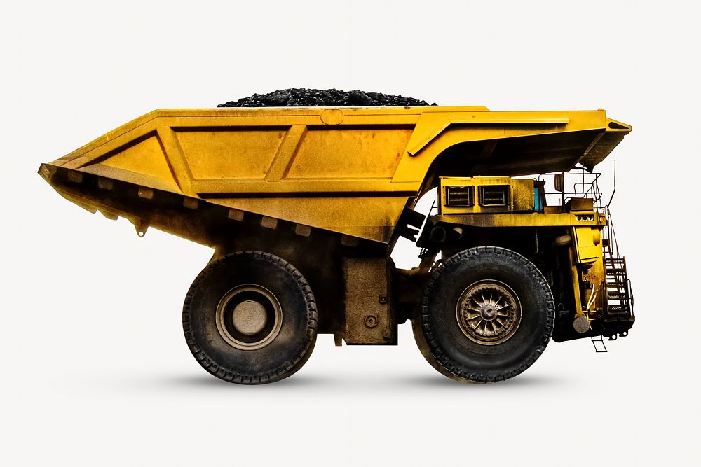 Dump truck, isolated object