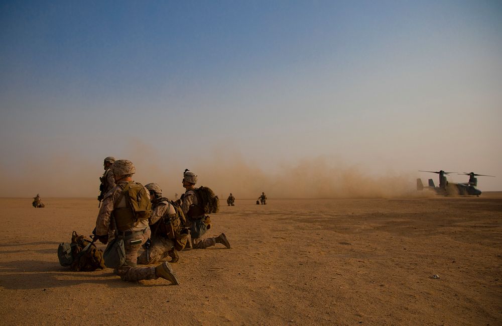 U.S. Marines with 1st Battalion, 7th Marine Regiment, attached to Special Purpose Marine Air-Ground Task Force Crisis…