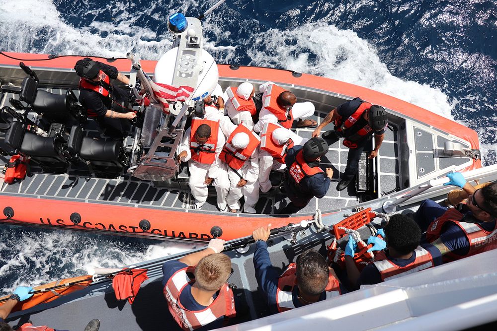 The Coast Guard Cutter Donald Horsley (WPC-1117) repatriated 11 Dominican migrants to a Dominican Navy vessel June 19, 2019…
