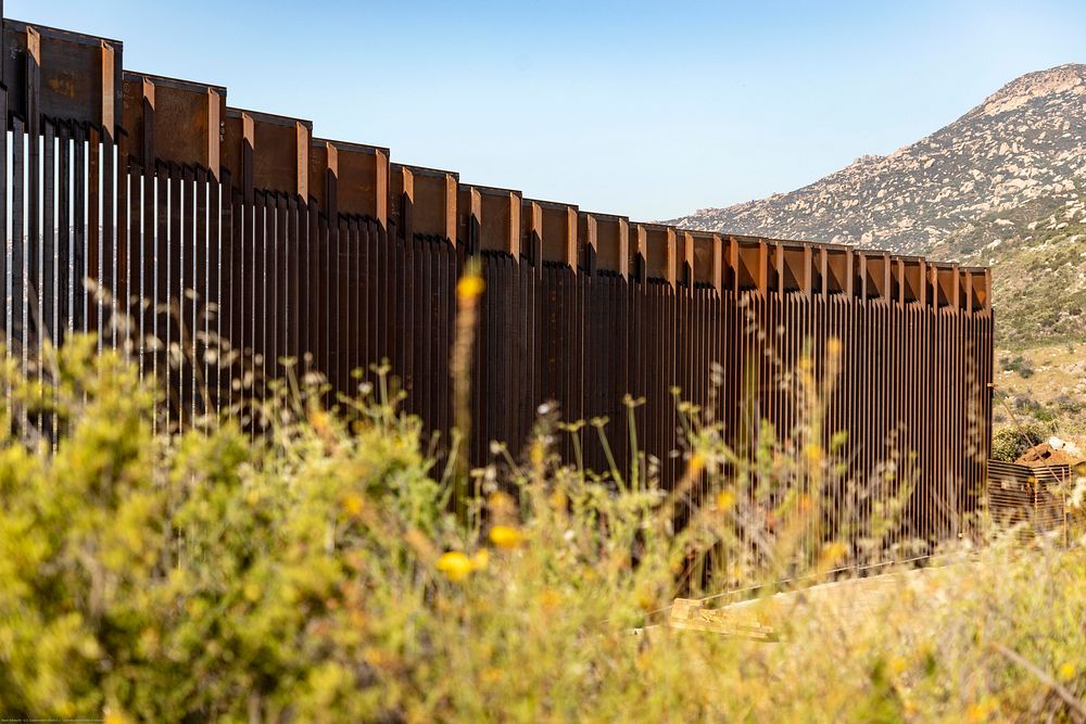 Construction crews continue work on the new border wall