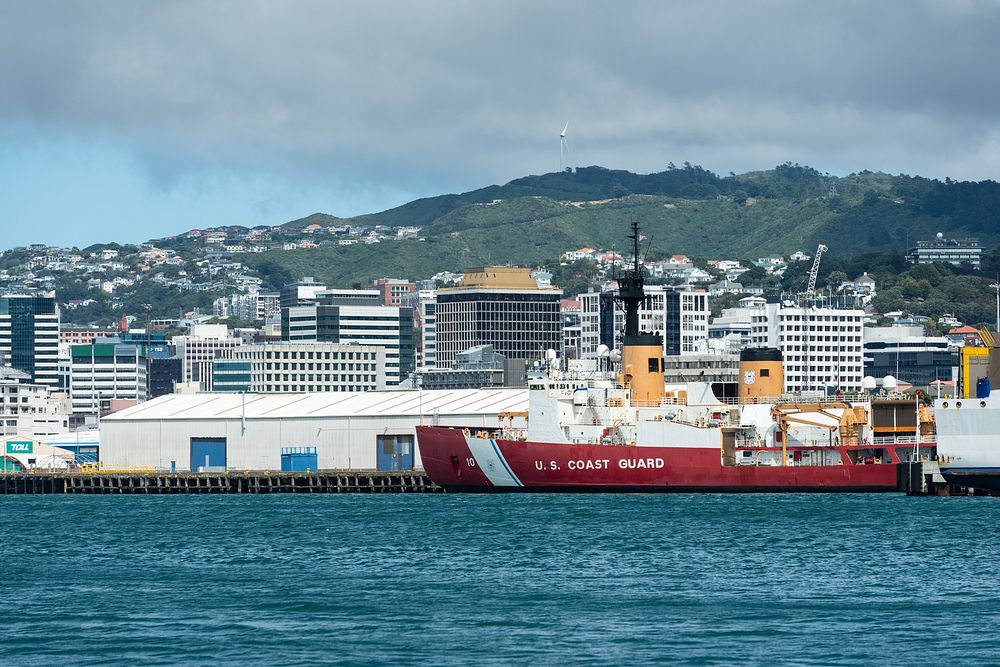 US Coast Guard Icebreaker Polar Star visit to Wellington, 28 February 2020. Original public domain image from Flickr